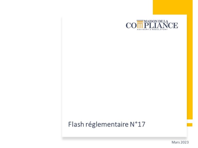 Le Flash réglementaire N°17 - 16.03.23 au 31.03